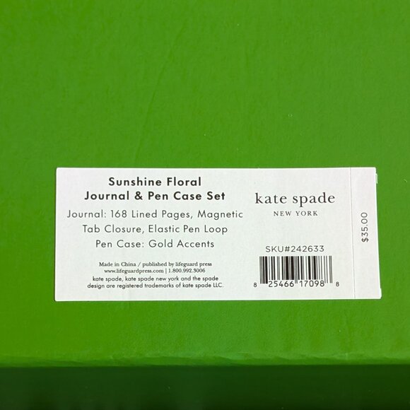 NWT ♠️ Kate Spade New York Sunshine Floral Journal & Pen Case Set - Picture 4 of 4